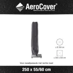 AeroCover Zweefparasolhoes H 250 X 55/60 Cm -Buitentuin aerocover zweefparasolhoes antraciet h250x55 60cm 1000x1000 621e0d6bd1532 l