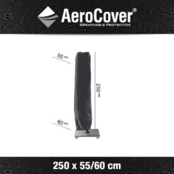 AeroCover Zweefparasolhoes H 250 X 55/60 Cm -Buitentuin aerocover zweefparasolhoes antraciet h250x55 60cm 1000x1000 621e0d6c241b1 l