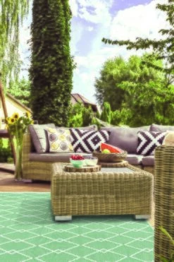 Buitenkleed MESH Green / White - 230 X 160 Cm -Buitentuin buitenkleed mesh green white 230 x 160 cm 533x800 624ae3fae2e1e l