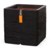 Capi Nature Rib NL Pot Vierkant Zwart - 40x40x40cm -Buitentuin capi nature rib nl pot vierkant zwart 40x40x40cm 1587394373 l