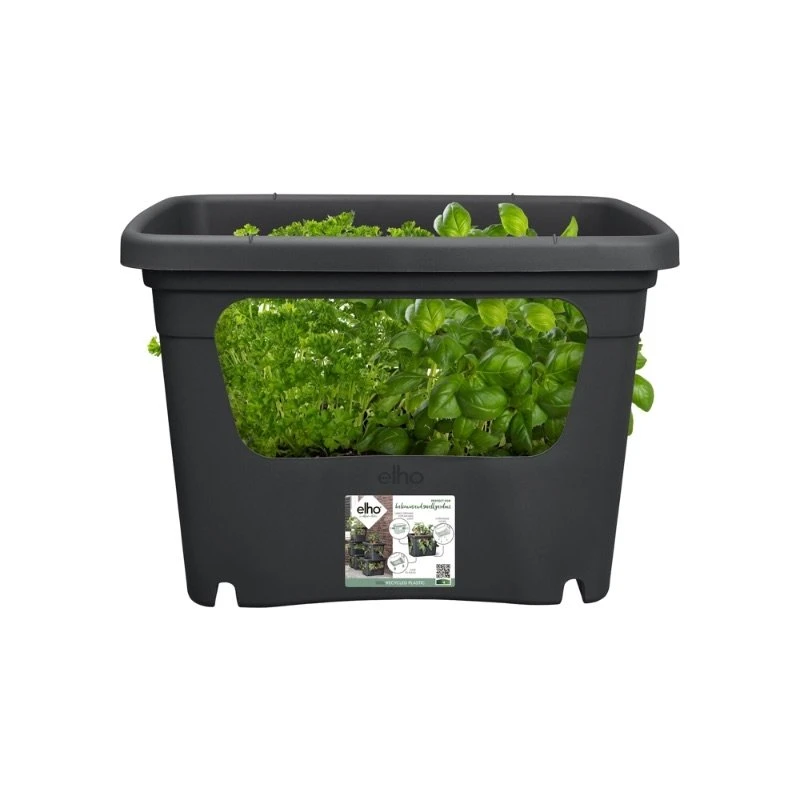 Elho Plantenbak Green Basics Stack & Grow Large Zwart 4 Elho Plantenbak Green Basics Stack & Grow Large Zwart - Afbeelding 2