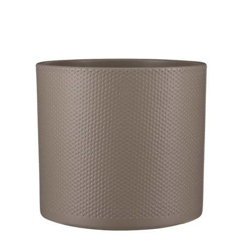 Era Pot Rond Taupe Relief - H26xd28cm 3 Era Pot Rond Taupe Relief - H26xd28cm