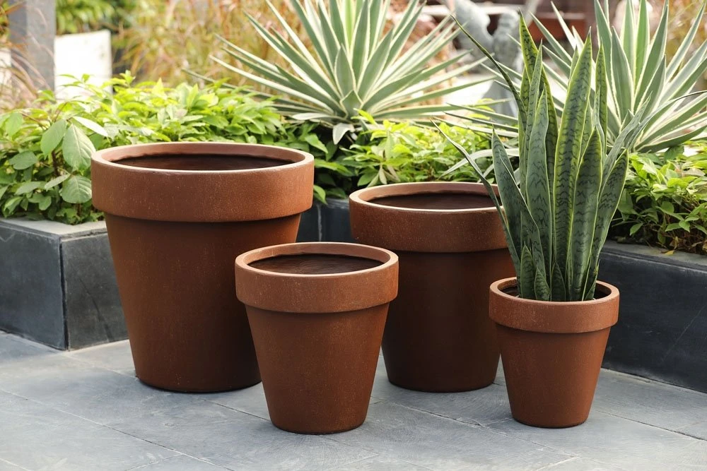 Fibre Clay Pot - 55 X 55 X 55,5 Cm 4 Fibre Clay Pot - 55 X 55 X 55,5 Cm - Afbeelding 2