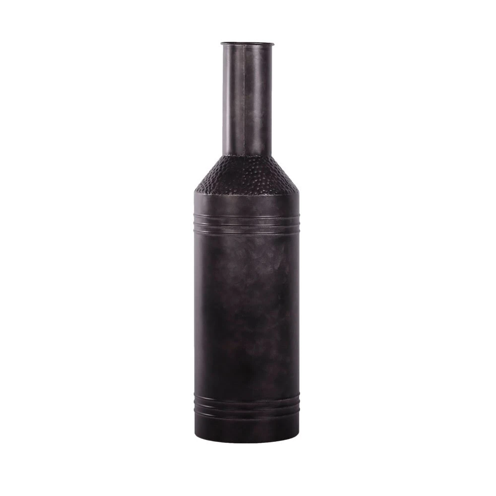 Fles Metaal Rustique Black - H 68 X D 18 Cm 3 Fles Metaal Rustique Black - H 68 X D 18 Cm