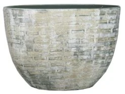 Floran Ovaal Steef 50x20x36cm Creme Groen