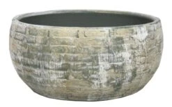 Floran Schaal Steef D34 H15cm Creme Groen