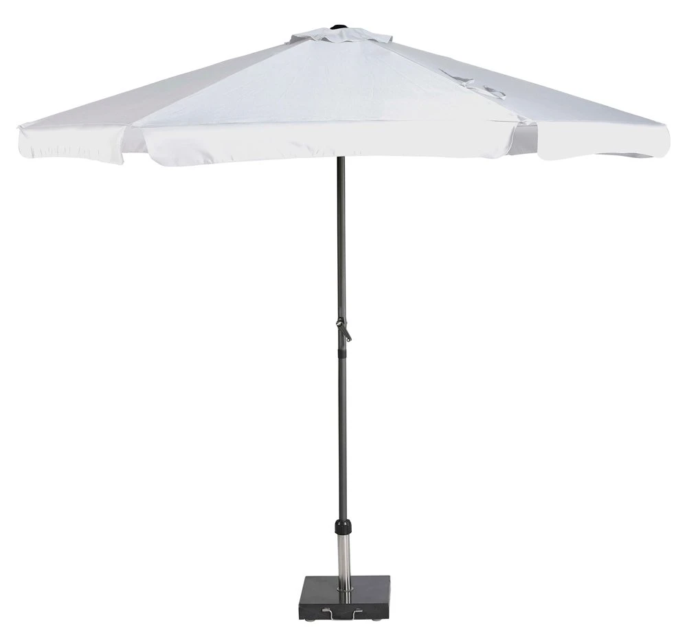 Platinum Middenstokparasol Antigua Volant Ø 300 Cm Wit 3 Platinum Middenstokparasol Antigua Volant Ø 300 Cm Wit