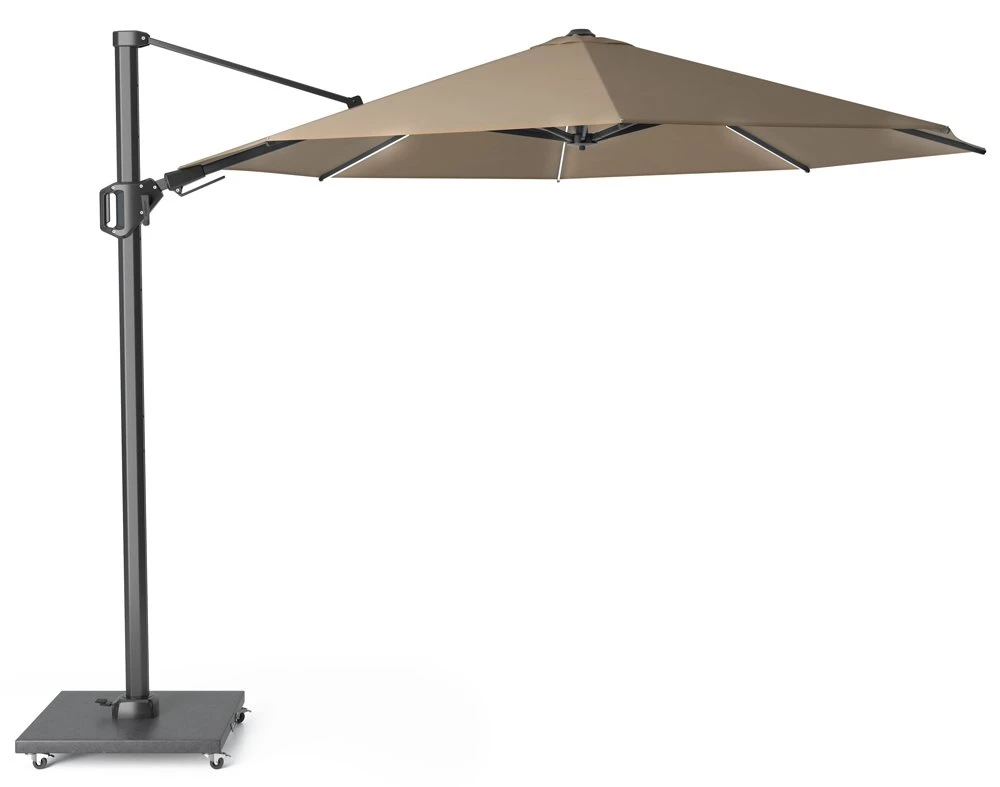 Platinum Zweefparasol Challenger T² Ø 350 Cm Taupe 3 Platinum Zweefparasol Challenger T² Ø 350 Cm Taupe