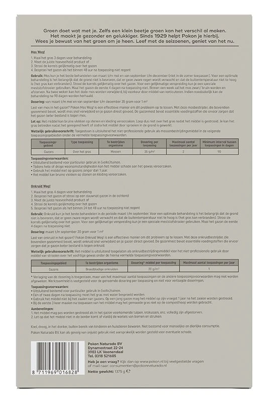 Pokon Mos En Onkruid Weg! 3-in-1 Voor 25m² 4 Pokon Mos En Onkruid Weg! 3-in-1 Voor 25m² - Afbeelding 2