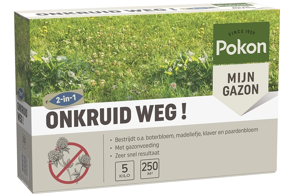 Pokon Onkruid Weg! 5kg Voor 250m² 3 Pokon Onkruid Weg! 5kg Voor 250m²