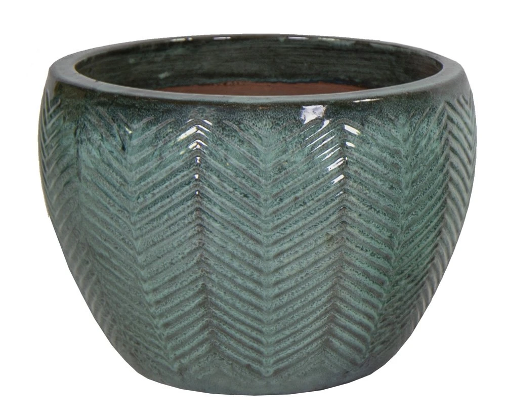 Portly Egg Fishbone Moss Green - Ø 46 X H 33 Cm 3 Portly Egg Fishbone Moss Green - Ø 46 X H 33 Cm