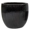 Portly Egg Rib Shiny Black - Ø 28 X H 25 Cm -Buitentuin portly egg rib shiny black 28 x h 25 cm 1000x981 6267c60967f6c l
