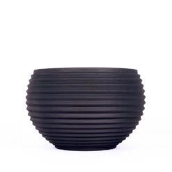 Pot Matt Black Rond - D53x35cm