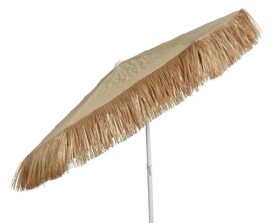 Rafia Parasol Natural - Ø 180 X H 210 Cm 4 Rafia Parasol Natural - Ø 180 X H 210 Cm - Afbeelding 2