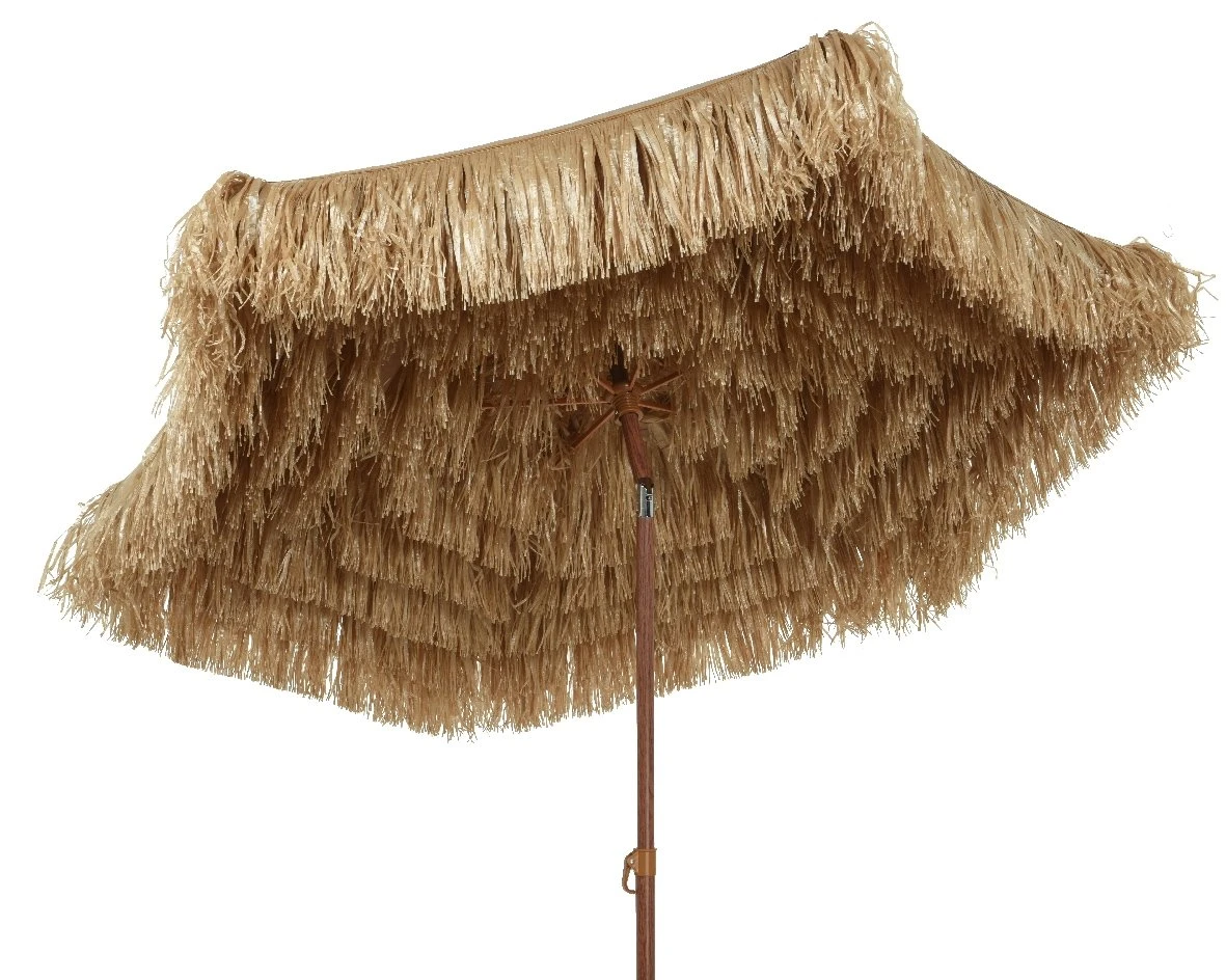 Rafia Parasol Natural - Ø 180 X H 210 Cm 6 Rafia Parasol Natural - Ø 180 X H 210 Cm - Afbeelding 4