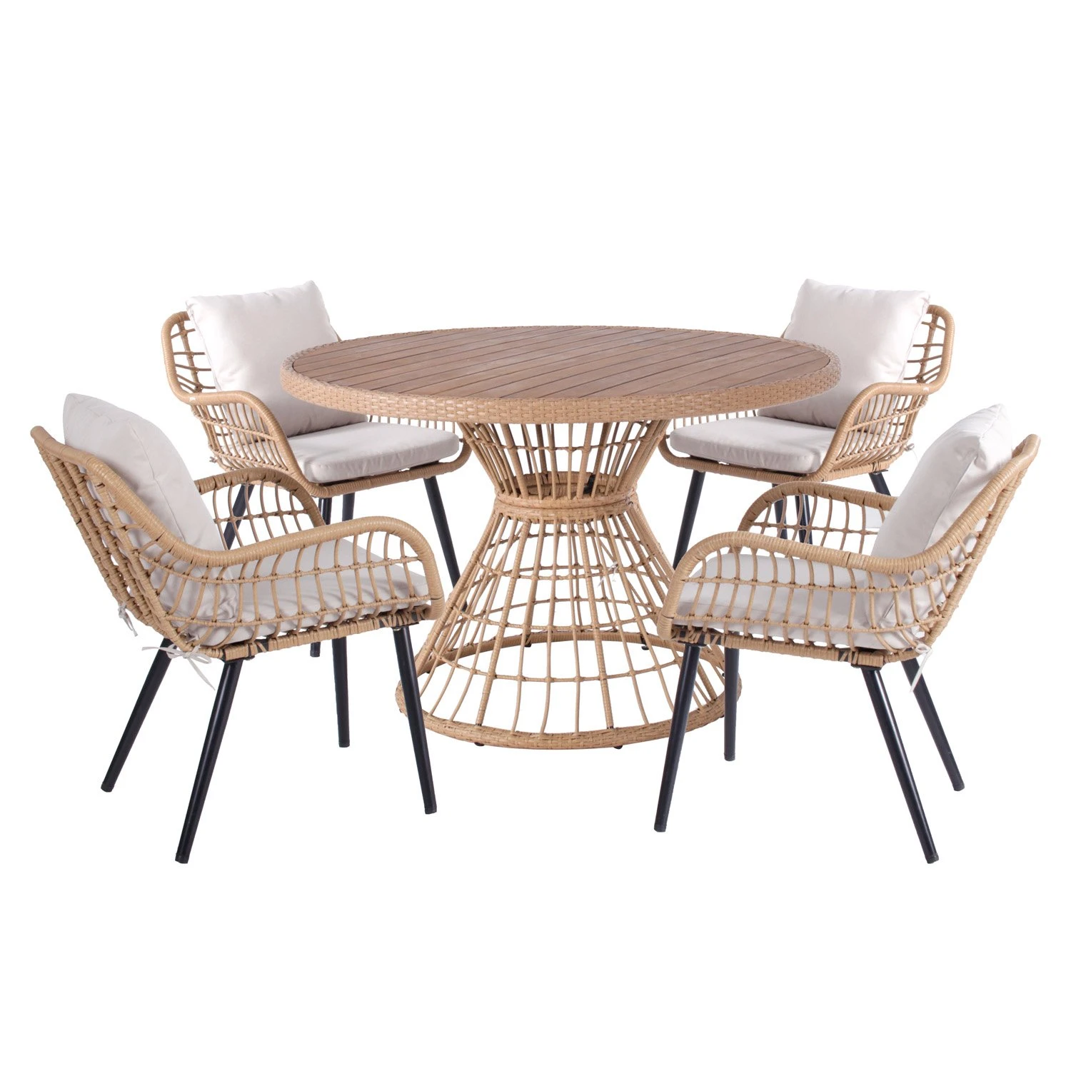 Royal Seasons COCOON Dining Set 4p Naturel 3 Royal Seasons COCOON Dining Set 4p Naturel