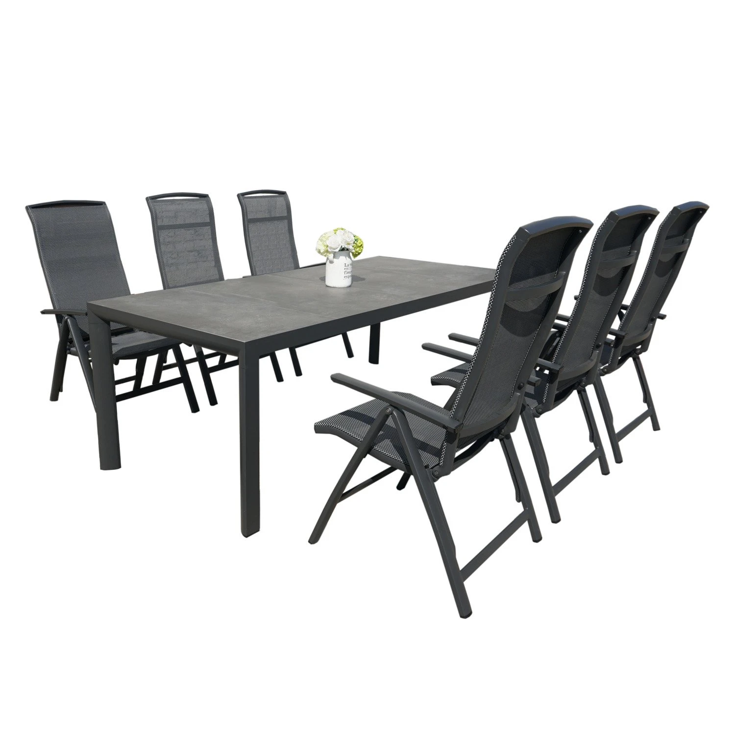 Royal Seasons LA PALMA Dining Set Met 6 Stoelen 3 Royal Seasons LA PALMA Dining Set Met 6 Stoelen