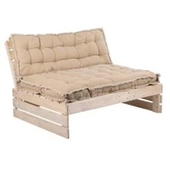 Palletkussen RAFFELED Natural - 120 X 40 X 8 Cm -Buitentuin rugkussen raffeled natural 120 x 40 x 8 cm 1000x1000 628225cd54fa4 l