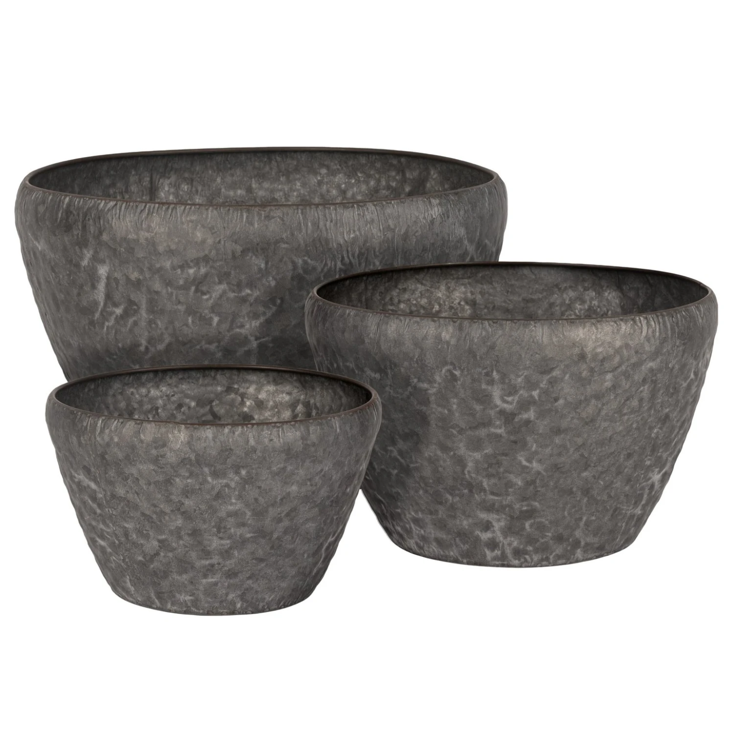 Schaal Metaal Antique Grey - Ø 28,5 X H 17 Cm 4 Schaal Metaal Antique Grey - Ø 28,5 X H 17 Cm - Afbeelding 2