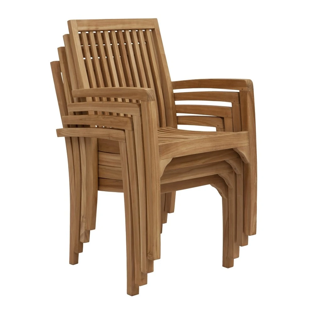 Timber YORK Stapelstoel - 58 X 60 X 90 Cm 4 Timber YORK Stapelstoel - 58 X 60 X 90 Cm - Afbeelding 2