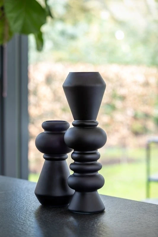Vaas LIVON Mat Zwart - 13,5 X 13,5 X 44,5 Cm 4 Vaas LIVON Mat Zwart - 13,5 X 13,5 X 44,5 Cm - Afbeelding 2